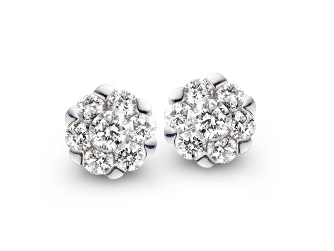 Loumya Gold | Boucles d'Oreilles | Or Blanc | Diamants Loumya Gold | Boucles d'Oreilles | Or Blanc | Diamants