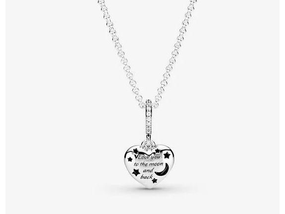 Pandora | Collier | Cœur Lune Bleue & Étoiles | 399232C01 Pandora | Collier | Cœur Lune Bleue & Étoiles | 399232C01