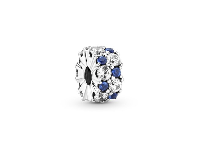 Pandora | Charm |Clip Scintillant Incolore & Bleu |799171C01