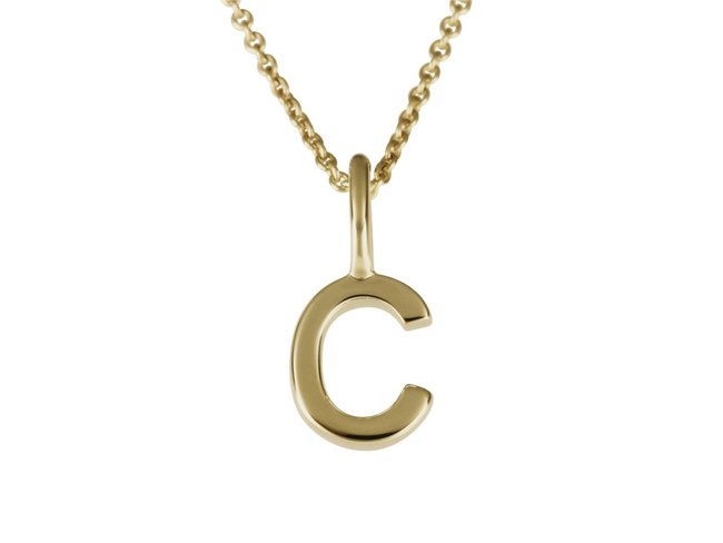 Loumya Gold | Pendentif | Or Jaune | Lettre C Loumya Gold | Pendentif | Or Jaune | Lettre C