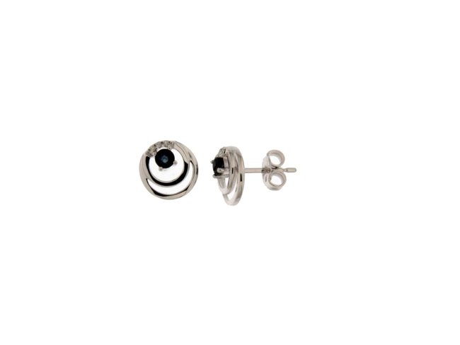 Loumya Gold | Boucles d'Oreilles | Or Blanc | Diamants | Saphir Loumya Gold | Boucles d'Oreilles | Or Blanc | Diamants | Saphir