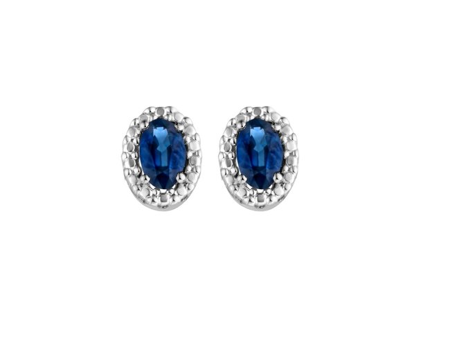 Loumya Gold | Boucles d'Oreilles | Or Blanc | Saphir Loumya Gold | Boucles d'Oreilles | Or Blanc | Saphir