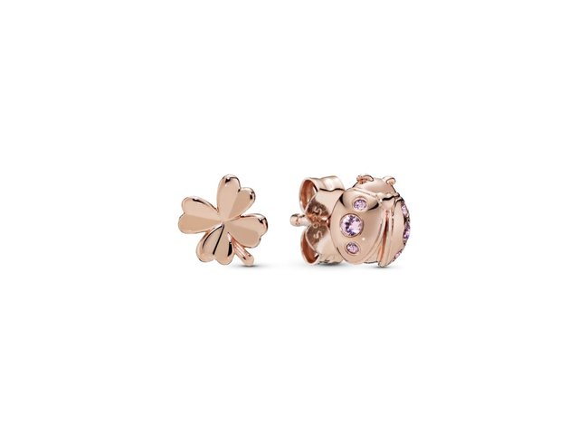 Pandora | Boucles d'oreilles | Coccinelle et Trèfle Pandora | Boucles d'oreilles | Coccinelle et Trèfle