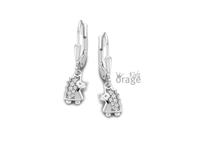 Orage Kids | Boucles d'Oreilles | Argent | Hérisson | K2019