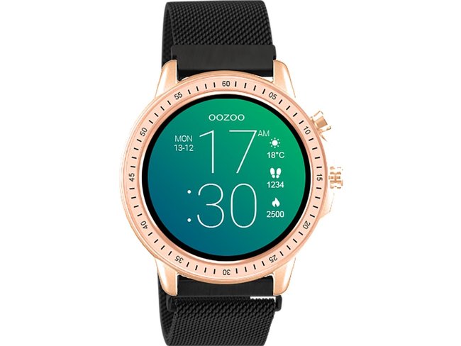 OOZOO | Smartwatch | Métallique Noir | Rosé | Q00308 OOZOO | Smartwatch | Métallique Noir | Rosé | Q00308