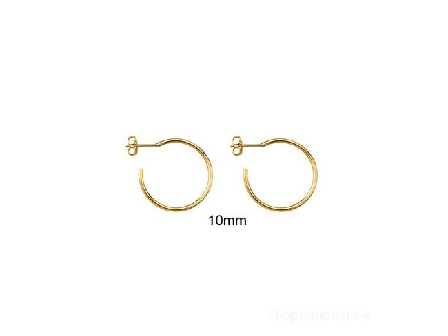 Saunier | Créoles | Plaqué Or | 10mm | 7032447 01 Saunier | Créoles | Plaqué Or | 10mm | 7032447 01