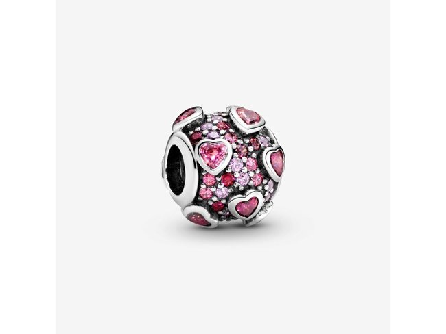 Pandora | Charm | Coeurs Surélevés | 796555CZSMX Pandora | Charm | Coeurs Surélevés | 796555CZSMX