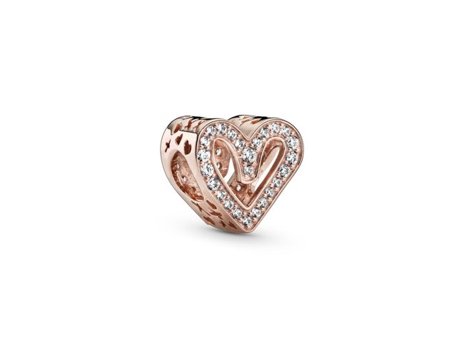 Pandora | Charm | Esquisse de Cœur Scintillant | 788692C01 Pandora | Charm | Esquisse de Cœur Scintillant | 788692C01