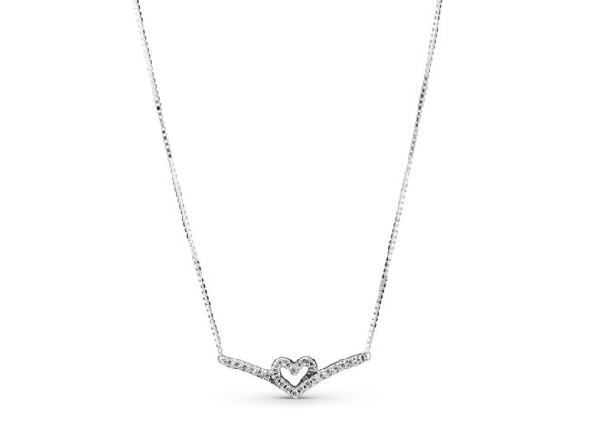 Pandora | Collier | Cœur Vœu Scintillant | 399273C01 Pandora | Collier | Cœur Vœu Scintillant | 399273C01