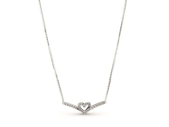 Pandora | Collier | Cœur Vœu Scintillant | 399273C01 Pandora | Collier | Cœur Vœu Scintillant | 399273C01