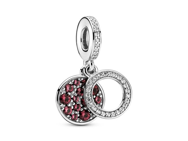 Pandora | Charm | Médaillon Rouge Scintillant | 799186C03 Pandora | Charm | Médaillon Rouge Scintillant | 799186C03