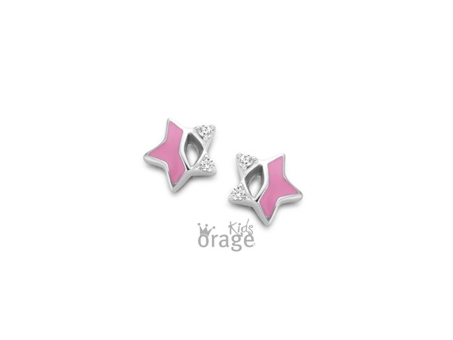 Orage Kids | Boucles d'oreilles | Argent | Etoile Rose | K1969