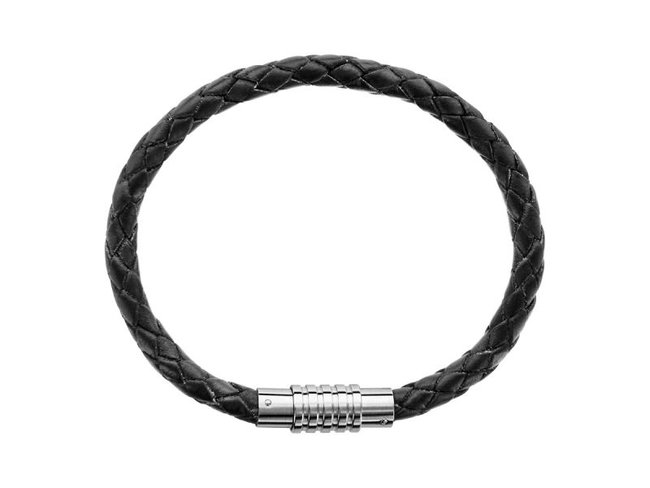 Loumya Steel | Bracelet | Cuir | Acier | B12221N