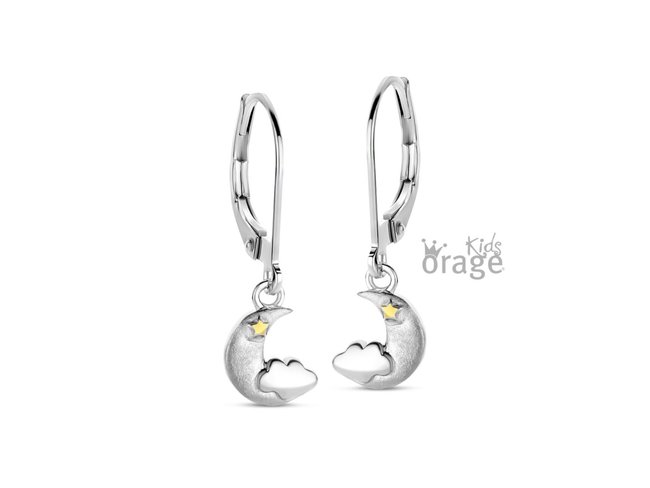 Orage Kids | Boucles d'Oreilles | Argent | Lune | K2147