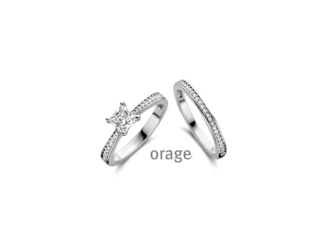 Orage | Bague | Double | Argent |Oxyde de Zirconium |V1406 Orage | Bague | Double | Argent |Oxyde de Zirconium |V1406