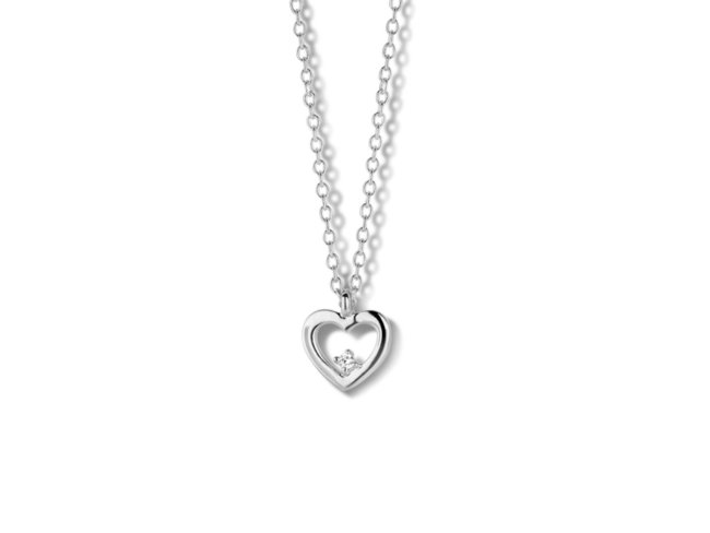 Naiomy Silver | Collier | Argent | Oxyde de Zirconium |Coeur|B8F07