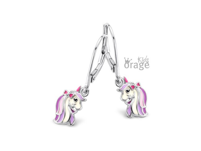 Orage Kids | Boucles d'Oreilles | Argent | Licorne | Lila | K2087