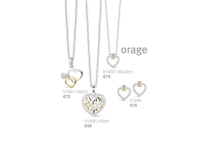 Orage | Collier | Argent | Coeurs | V1401 Orage | Collier | Argent | Coeurs | V1401