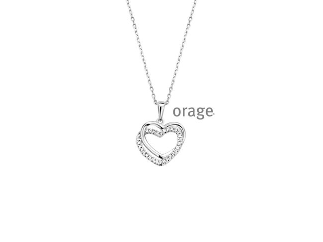 Orage | Collier | Argent | double Coeur | V1432 Orage | Collier | Argent | double Coeur | V1432