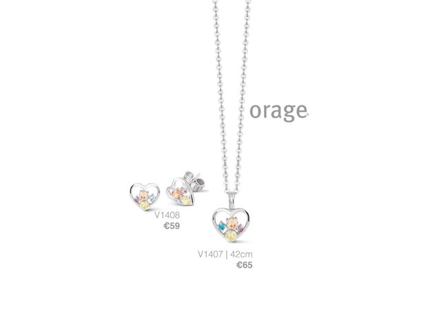 Orage | Boucles d'Oreilles | Argent | Coeur | V1408 Orage | Boucles d'Oreilles | Argent | Coeur | V1408