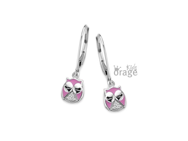 Orage Kids | Boucles d'Oreilles | Argent | Hibou | K2013