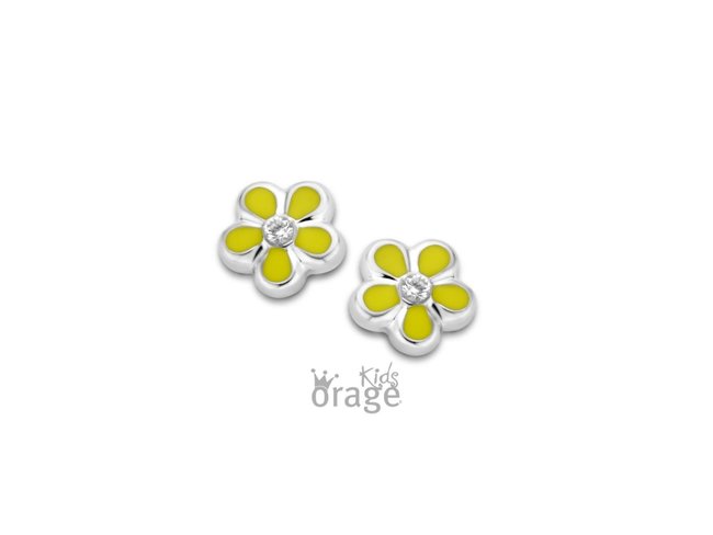 Orage Kids | Boucles d'Oreilles | Argent | Fleur | K2117