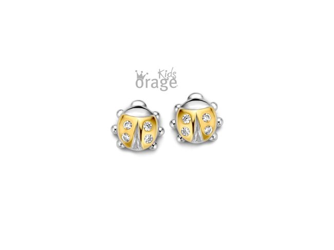 Orage Kids | Boucles d'Oreilles | Argent | Coccinelle | K2106