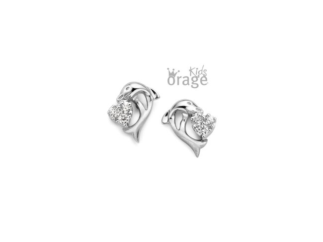 Orage Kids | Boucles d'Oreilles | Argent | Dauphin | K2103