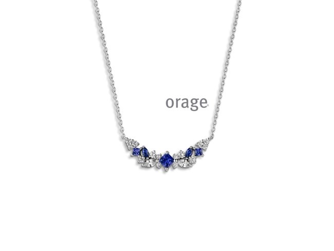 Orage | Collier | Argent | Oxyde de Zirconium | AP077 Orage | Collier | Argent | Oxyde de Zirconium | AP077