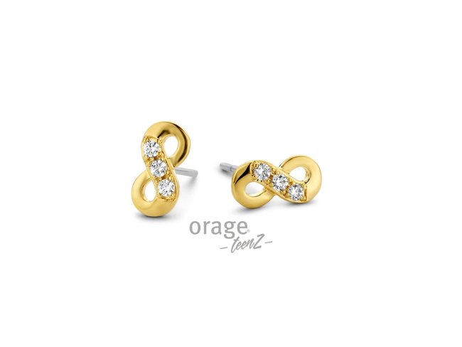 Orage Teenz | Boucles d'Oreilles |Plaqué Or| Infini | T476 Orage Teenz | Boucles d'Oreilles |Plaqué Or| Infini | T476