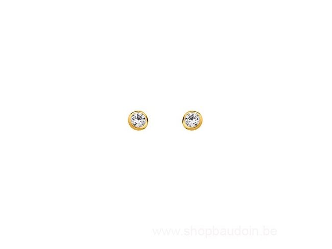 Saunier | Boucles d'Oreilles | Plaqué Or | 4mm | 7019024 01 Saunier | Boucles d'Oreilles | Plaqué Or | 4mm | 7019024 01