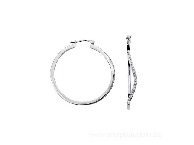 Saunier | Créoles | Argent | Oxyde de Zirconium | 7025032 11 Saunier | Créoles | Argent | Oxyde de Zirconium | 7025032 11