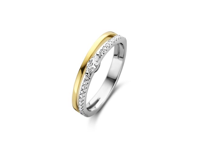 Naiomy Silver | Bague | Bicolore | Oxyde de Zirconium | B1K05 Naiomy Silver | Bague | Bicolore | Oxyde de Zirconium | B1K05