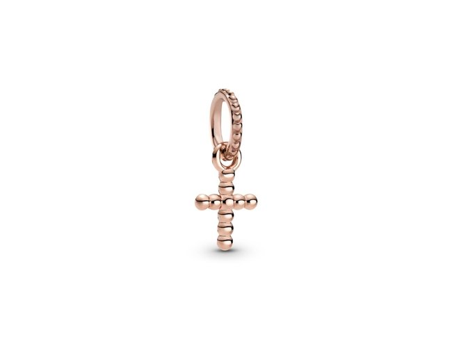 Pandora | Charm | Croix Perlée | Rosé | 789332C00 Pandora | Charm | Croix Perlée | Rosé | 789332C00