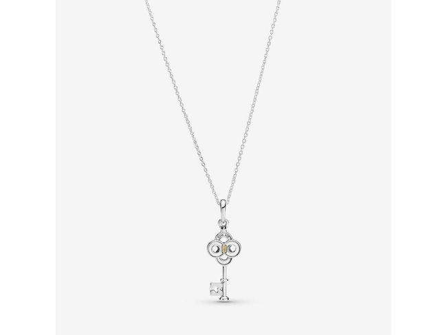 Pandora | Collier | Clé et Fleur Bicolore | 399339C01 Pandora | Collier | Clé et Fleur Bicolore | 399339C01