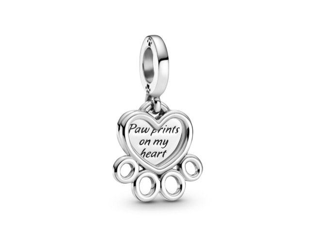 Pandora | Charm | Coeur & Empreinte de Pattes | 799360C00 Pandora | Charm | Coeur & Empreinte de Pattes | 799360C00