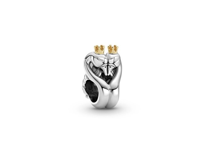 Pandora | Charm | Cygnes et Coeur Bicolore | 799315C00