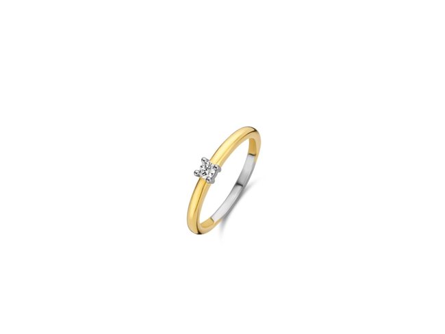 Ti Sento | Bague | Plaqué Or | Oxyde de Zircon | 12211ZY Ti Sento | Bague | Plaqué Or | Oxyde de Zircon | 12211ZY