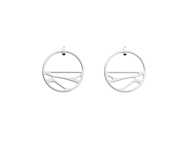 Les Georgettes | Boucles D'Oreilles | Ecorses | 43mm | Argenté Les Georgettes | Boucles D'Oreilles | Ecorses | 43mm | Argenté