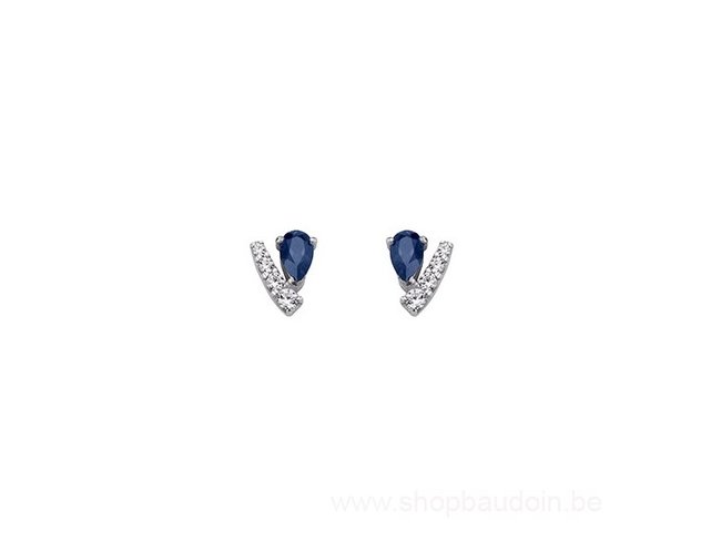 Saunier | Boucles d'Oreilles | Argent | Oxyde de Zirconium Saunier | Boucles d'Oreilles | Argent | Oxyde de Zirconium