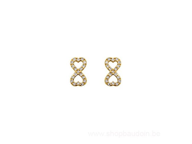 Saunier | Boucles d'Oreilles | Plaqué Or | Infini | 7030412 Saunier | Boucles d'Oreilles | Plaqué Or | Infini | 7030412