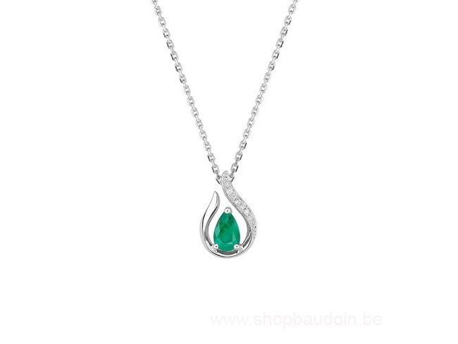Loumya Gold | Collier | Or Blanc | Diamant | Emeraude |MZ520GEB4 Loumya Gold | Collier | Or Blanc | Diamant | Emeraude |MZ520GEB4