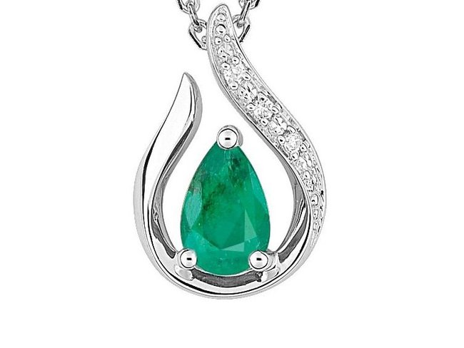 Loumya Gold | Collier | Or Blanc | Diamant | Emeraude |MZ520GEB4 Loumya Gold | Collier | Or Blanc | Diamant | Emeraude |MZ520GEB4