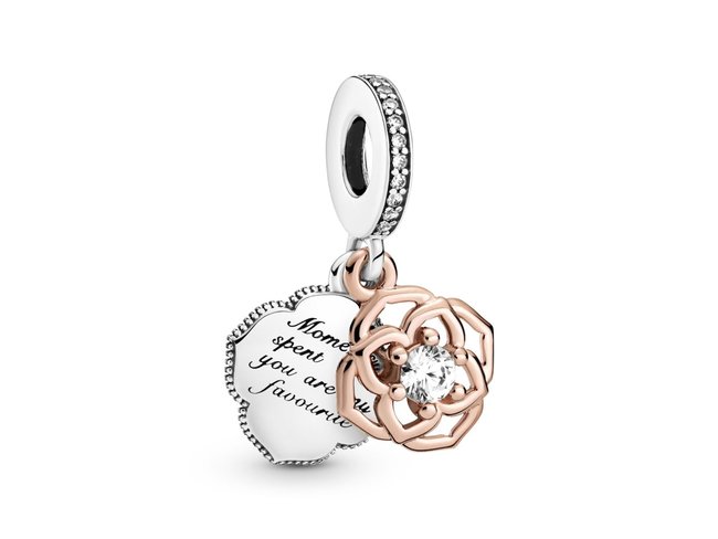 Pandora | Charm | Pendant Rose Bicolore | 789373C01 Pandora | Charm | Pendant Rose Bicolore | 789373C01