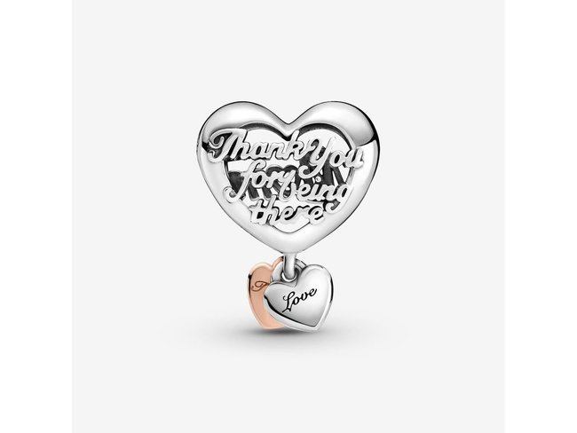 Pandora | Charm | Coeur Merci Maman | 789372C00 Pandora | Charm | Coeur Merci Maman | 789372C00