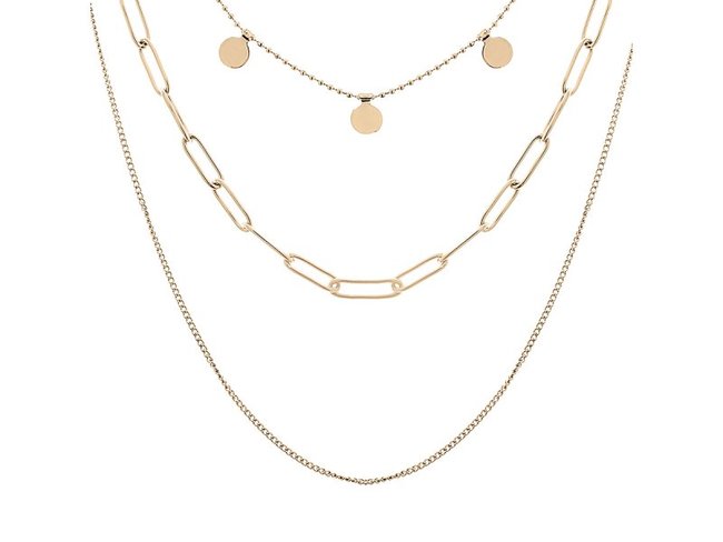 Loumya Steel | Collier | Acier Doré | 3 Rangs | Personnalisable Loumya Steel | Collier | Acier Doré | 3 Rangs | Personnalisable
