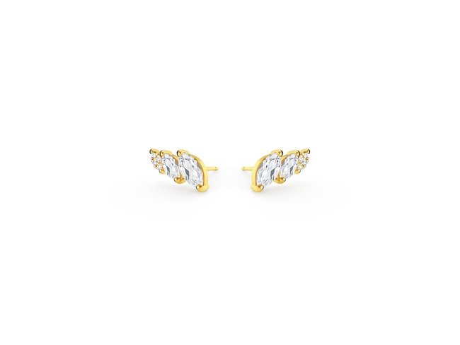 Diamanti Per Tutti | Boucles d'Oreilles | Plaqué Or jaune | M1690 DO