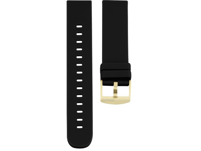 OOZOO | Bracelet |Smartwatch |Silicone Noir| B Dorée | 401