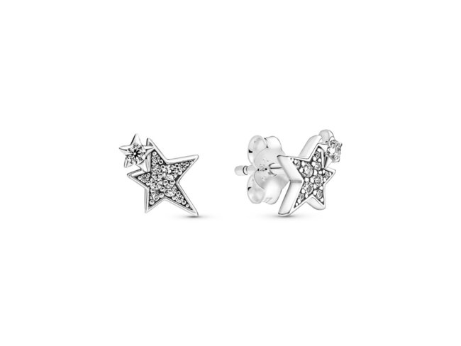Pandora | Boucles d'Oreilles|Étoiles Asymétriques |290012C01
