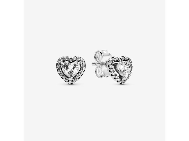 Pandora | Boucles d'Oreilles | Cœurs Surélevés | 298427C01